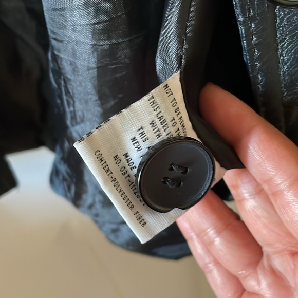 Gorgeous vintage 1990s leWorld leather patchwork belted jacket L - Picture 4 of 14